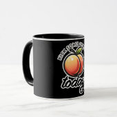 今日は本気でやるぞ Peach Booty 強いお尻 マグカップ (正面左)
