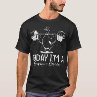 今日は本気のアヒル - ダイエット・筋トレジョークTシャツ Tシャツ