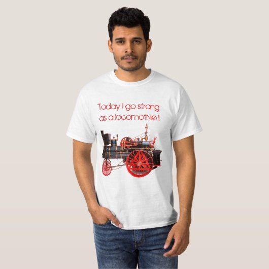 今日は機関車として強く走る Tシャツ (正面フル)