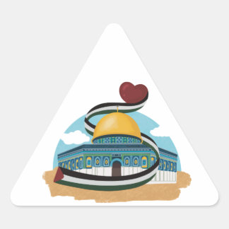 今日は正義と連帯の運動に参加する 三角形シール