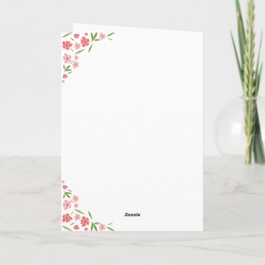 今日は母の日フローラホリデーカード カード (裏面)