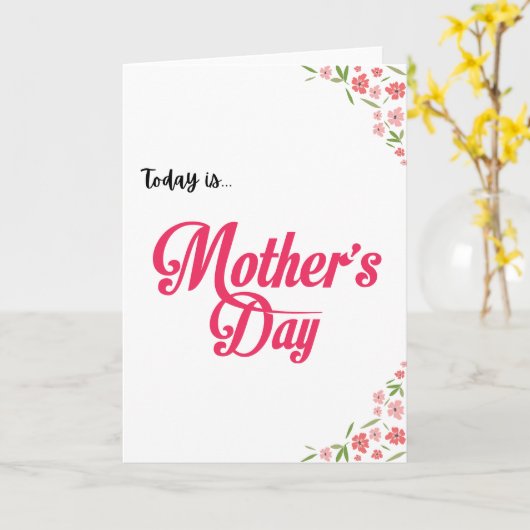 今日は母の日フローラホリデーカード カード (黄色い花)