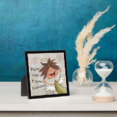 今日は毎日祈カーリー髪の天使! フォトプラーク (インサイチュ)