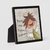 今日は毎日祈カーリー髪の天使! フォトプラーク (正面)