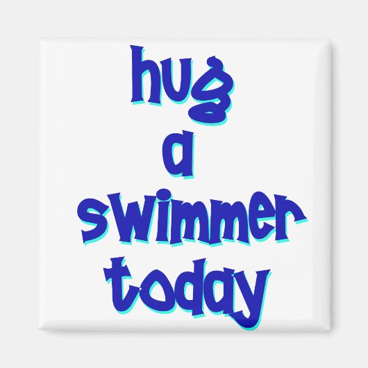 今日は泳ぐ人を抱く マグネット (正面)