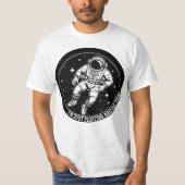 今日は浮き上がりのまわりにだ – Spac宇宙飛行士 Tシャツ (正面)