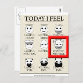 今日は混沌としたニュートラル ポストカード (正面/裏面)