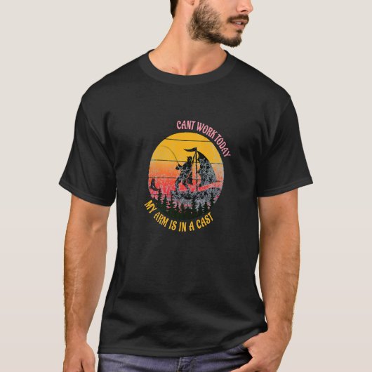 今日は漁師は働くことができません Tシャツ (正面)