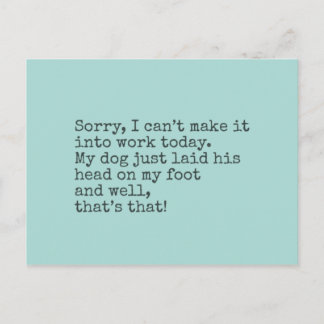 今日は無理だ ポストカード