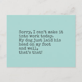 今日は無理だ ポストカード