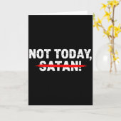 今日は無理、サタン - メンズ・レディース キリスト教 信仰 グッズ カード (黄色い花)