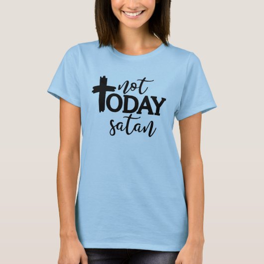 今日は無理、サタン Tシャツ (正面)