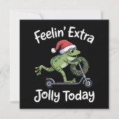 今日は特に陽気なクリスマスのカエルです シーズンカード (正面)