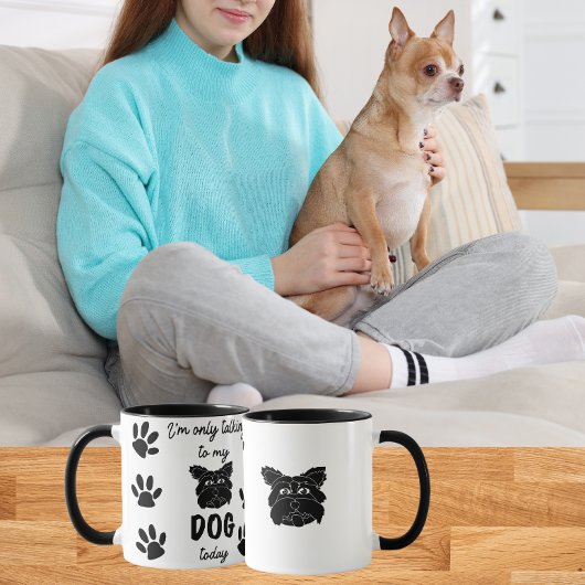 今日は犬にだけ話しかける マグカップ