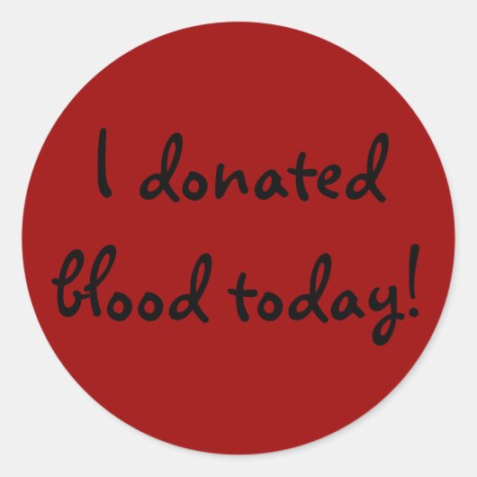今日は献血したんだ! ラウンドシール (正面)