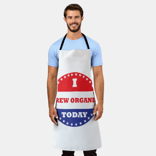 今日は生まオーガニックれた エプロン (着用した状態)