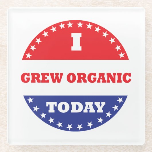 今日は生まオーガニックれた ガラスコースター (正面)