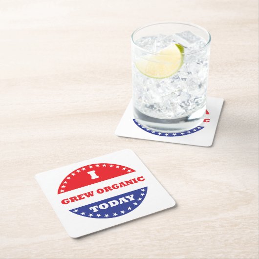 今日は生まオーガニックれた スクエアペーパーコースター (インサイチュ)