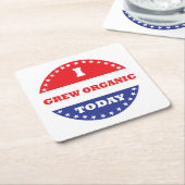 今日は生まオーガニックれた スクエアペーパーコースター (アングル)