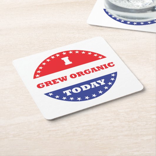 今日は生まオーガニックれた スクエアペーパーコースター (アングル)