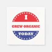 今日は生まオーガニックれた スタンダードカクテルナプキン (正面)