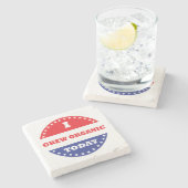 今日は生まオーガニックれた ストーンコースター (横)