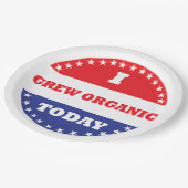 今日は生まオーガニックれた ペーパープレート (アングル)