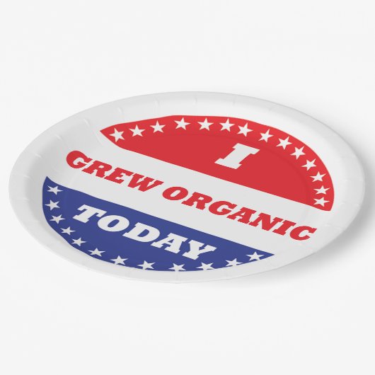 今日は生まオーガニックれた ペーパープレート (アングル)