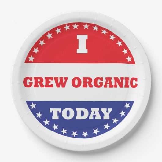 今日は生まオーガニックれた ペーパープレート (正面)