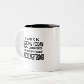 今日は疲れ果て素晴らしている ツートーンマグカップ (正面左)