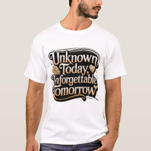 今日は知られざる、明日は忘れざる Tシャツ