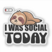 「今日は社交的だった」私のソーシャル・バッテリーは消耗 シール (正面)