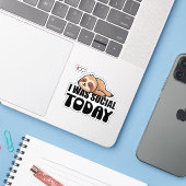 「今日は社交的だった」私のソーシャル・バッテリーは消耗 シール (ノートパソコンとiPhone)