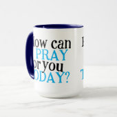 今日は祈どうすればいい |クリスチャンの贈り物 マグカップ (正面左)