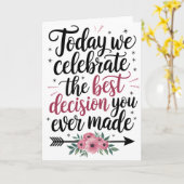 今日は祝お前の最高の決断だ カード (黄色い花)