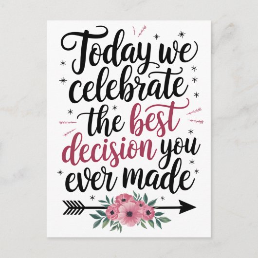 今日は祝お前の最高の決断だ ポストカード (正面)