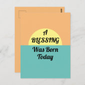 今日は祝福の日 レトロ ヴィンテージ 誕生日 ポストカード (正面/裏面)