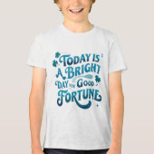 今日は福素晴らし運の日だ トライブレンドＴシャツ (正面)