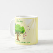 今日は私たちの問題を無料にする コーヒーマグカップ (正面左)