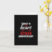 今日は私のハート攻撃の記念日のハートヘルス カード (黄色い花)