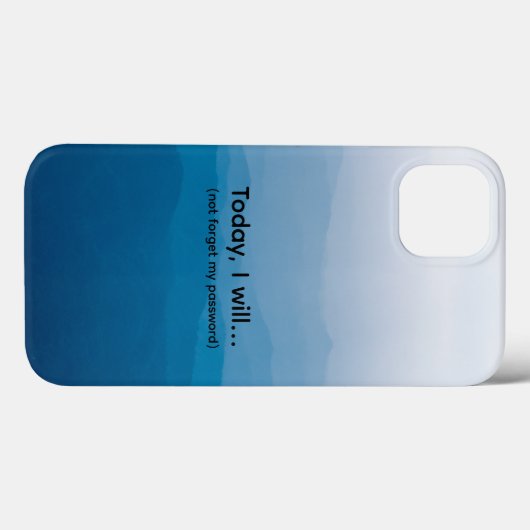 今日は私のパスワード忘れは使わない Case-Mate iPhoneケース (裏面 (横))