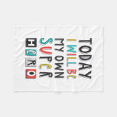 今日は私のヒーローになすごいる フリースブランケット (正面(横))