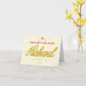 今日は私の夫の結婚式の日を呼ぶ カード (黄色い花)