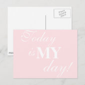 「今日は私の日だ！」 はがきやる気を起こさせる ポストカード (正面/裏面)