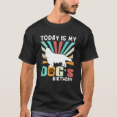今日は私の犬の誕生日おもしろい犬 Tシャツ (正面)