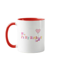 今日は私の誕生日です お祝いマグカップ