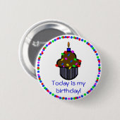 今日は私の誕生日です! ボタン 缶バッジ (正面&裏面)