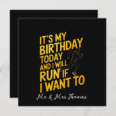 今日は私の誕生日で走すもし。 招待状 (正面/裏面)