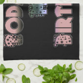 今日は私の誕生日アートプリント キッチンタオル (折り畳み)