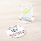 今日は私の誕生日アートプリント コースター (側面)